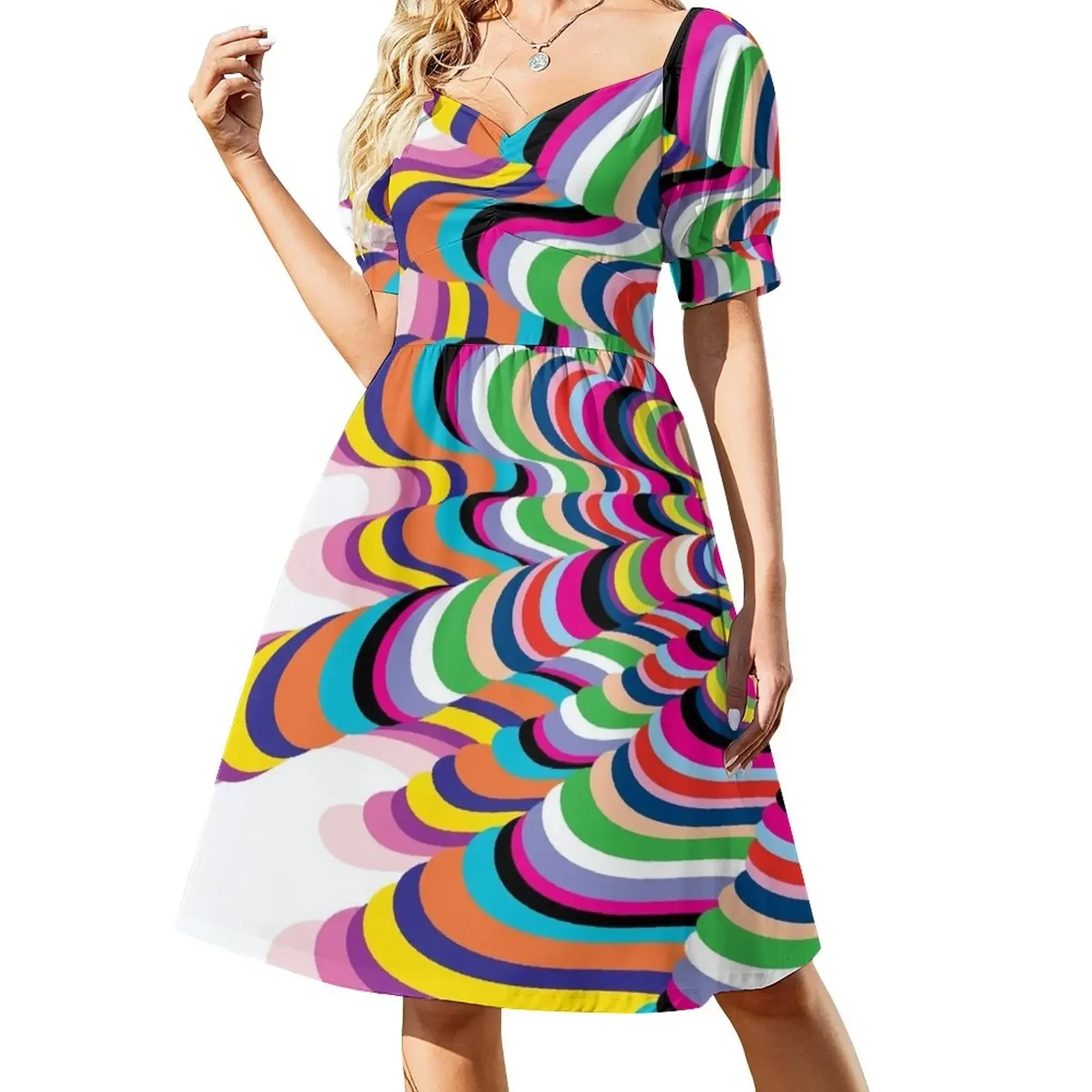 

ABYSS Short-Sleeved Dress long dress women Woman's evening dress
