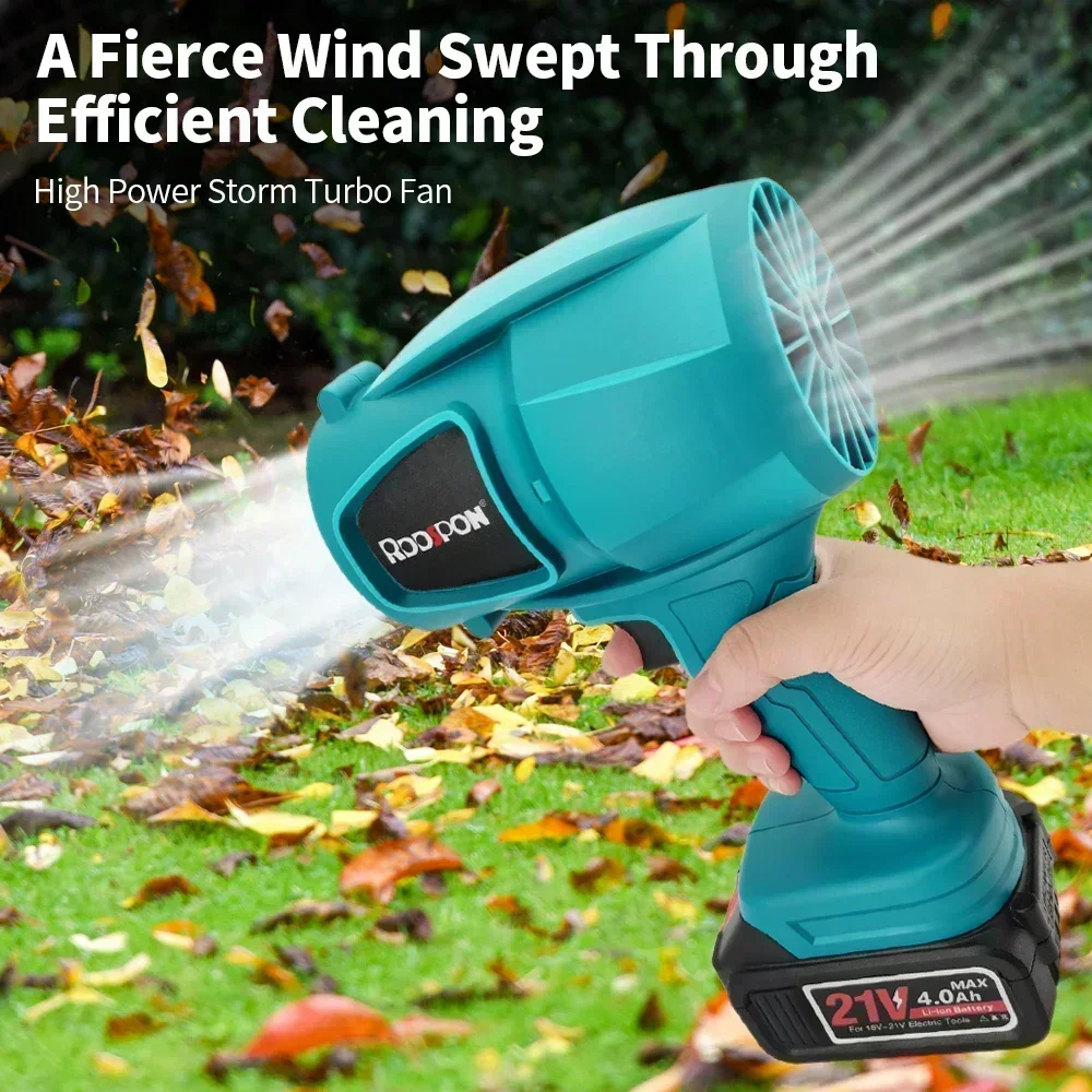 High power electric blower lithium battery makita 21V cordless handheld blower for dust removal snow removal and leaf removal