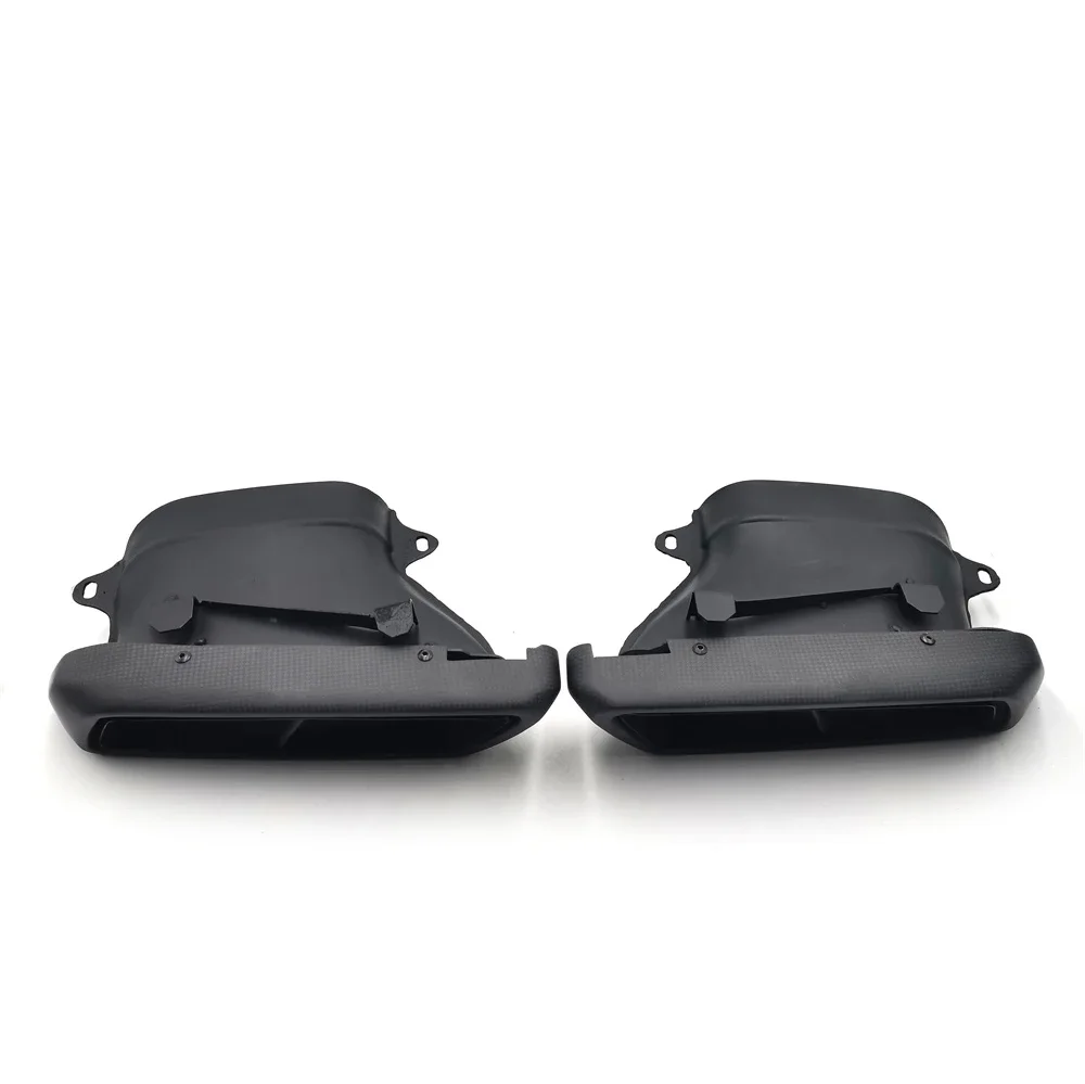 

One Pair For Benz C/ E/ S/ CLA/ CLS/ GLC/ GLE/ GLS-Class AMG Style Carbon Fiber Rectangle Exhaust Muffler Pipes Tips