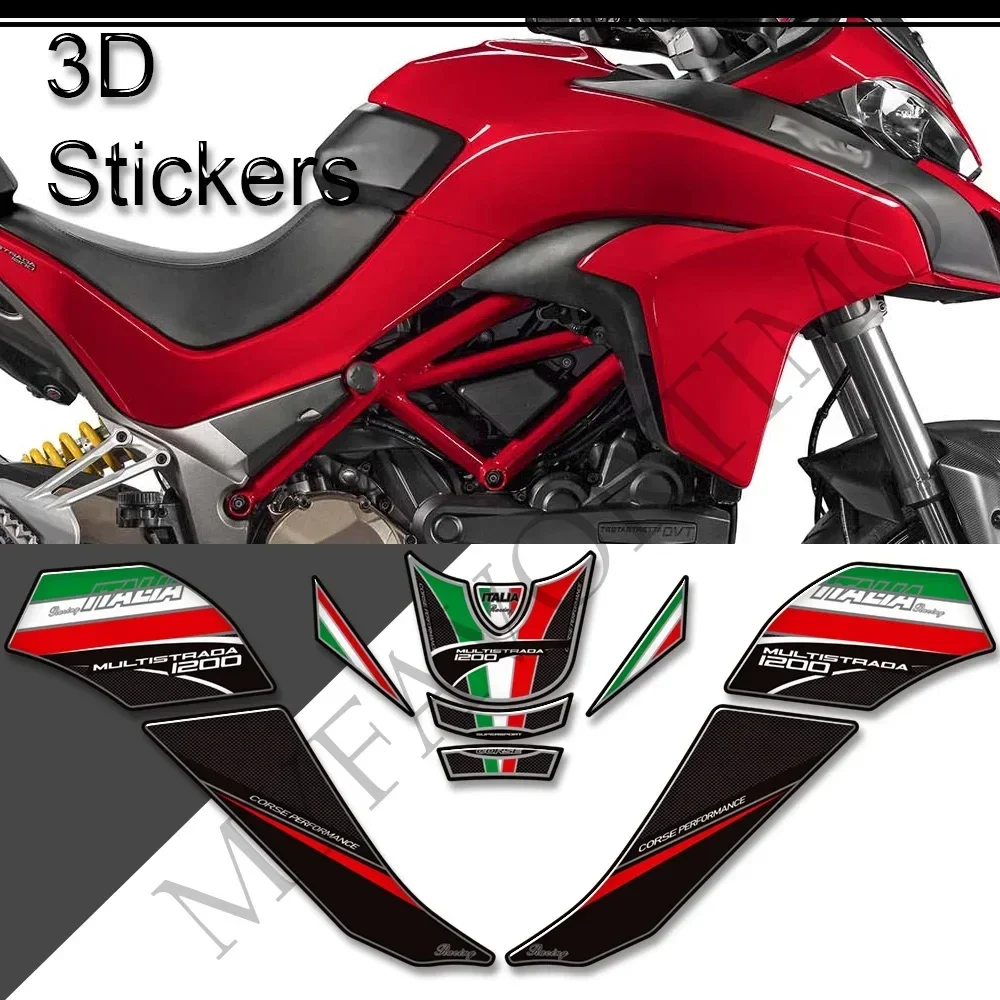 Stickers Stickers Tank Pad Grips Gas Fuel Oil Kit Knee Protector For Ducati MULTISTRADA 1200 S 1200S