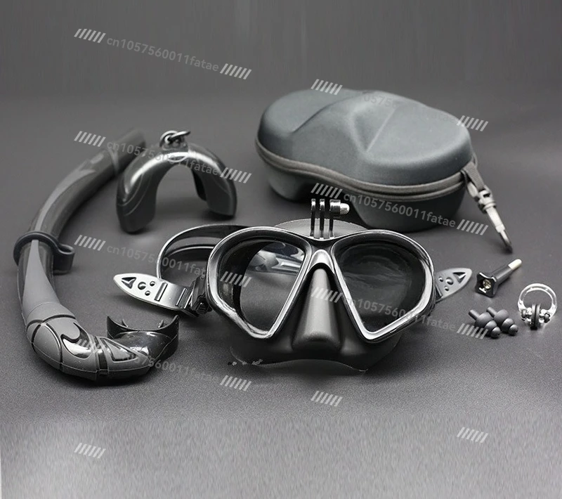 Low Capacity Freediving Mask Tempered Glass Snorkeling Mask with Stand