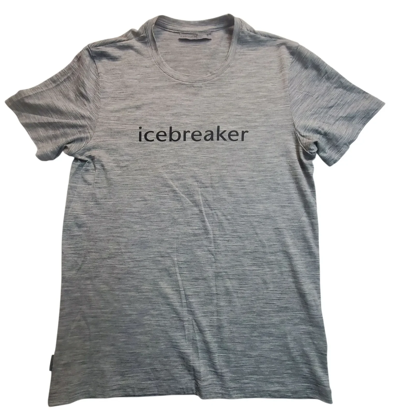 Icebreaker Tech Lite S/S Crewe Merino mezcla de lana camiseta gris camiseta para hombre pequeña