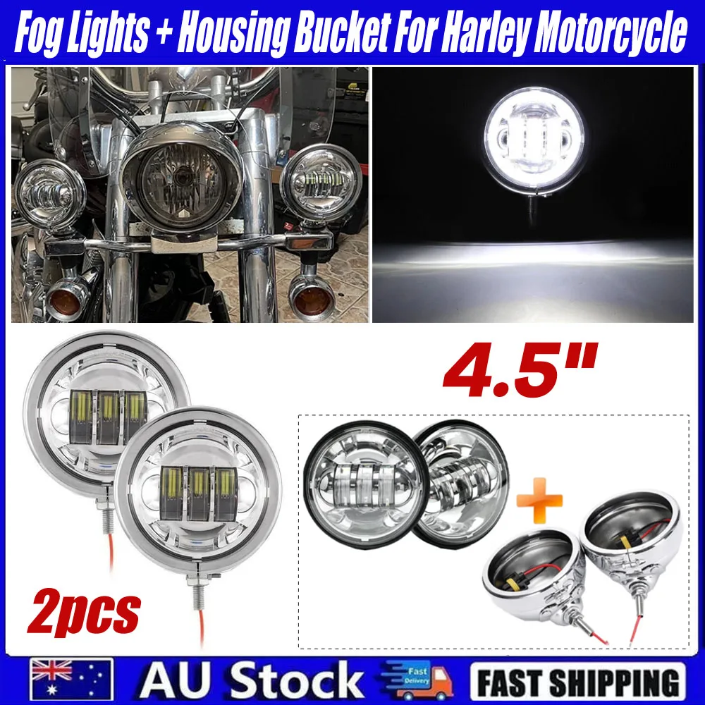 Motorcycle Fog Lights Shock-Resistant Round Chrome Lights Led Auxiliary Lights Solid-State For Daytime Riding  Motorcycle