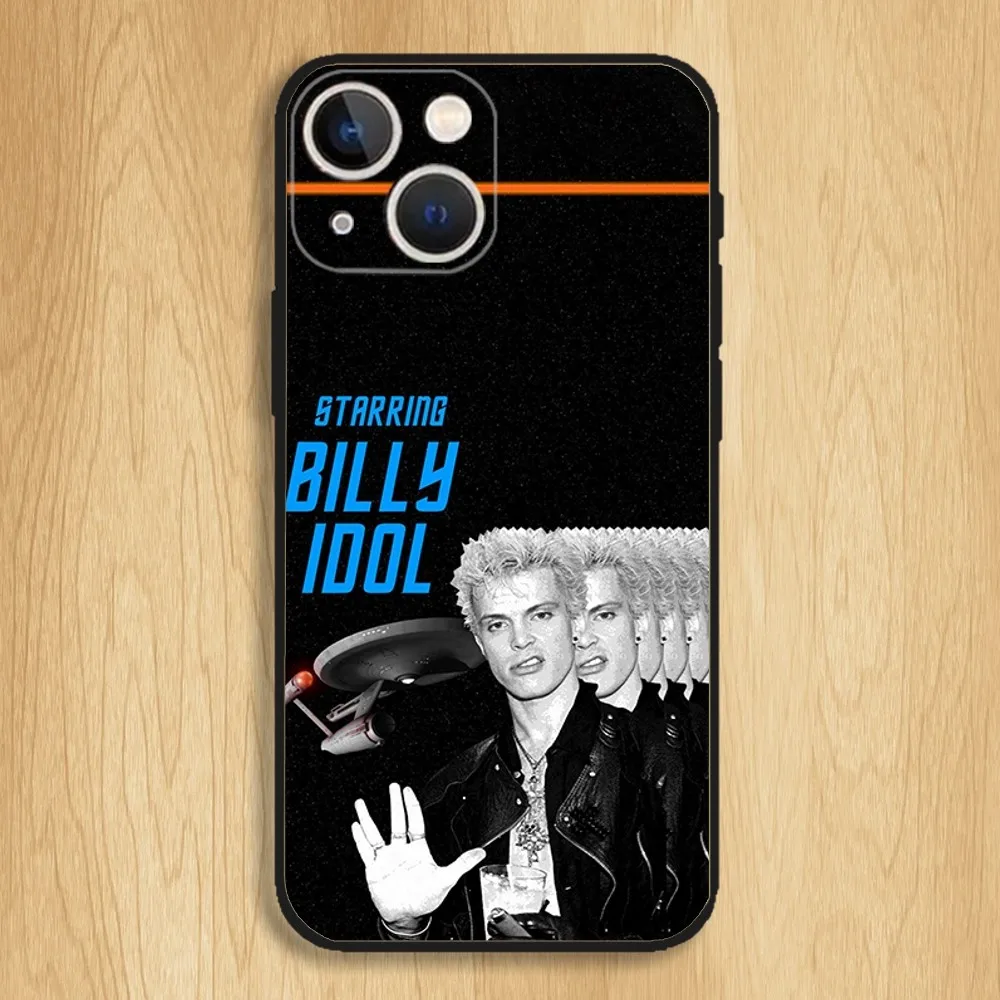 Singer B-BillyS idol Phone Case For iPhone 16,15,14,13,12,11,Pro,Max,Plus,Mini,X,XS,XR,8,7,6,S,Plus,SE Soft Black Case