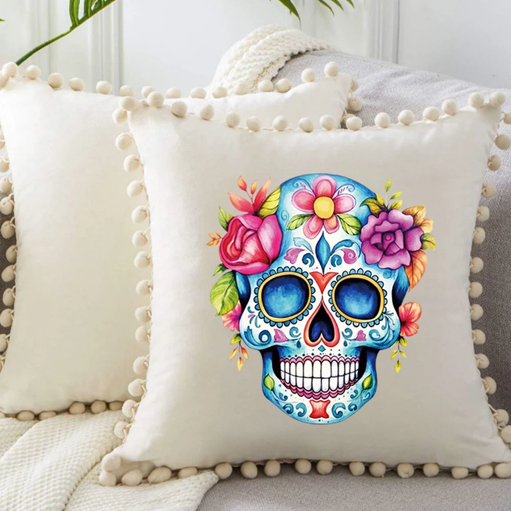 طلاء ساخن بطباعة نقل الحرارة ، يوم الجمجمة الميتة ، ملابس تصنعها بنفسك ، زخرفة المنسوجات ، معجون كي ، قابل للغسل