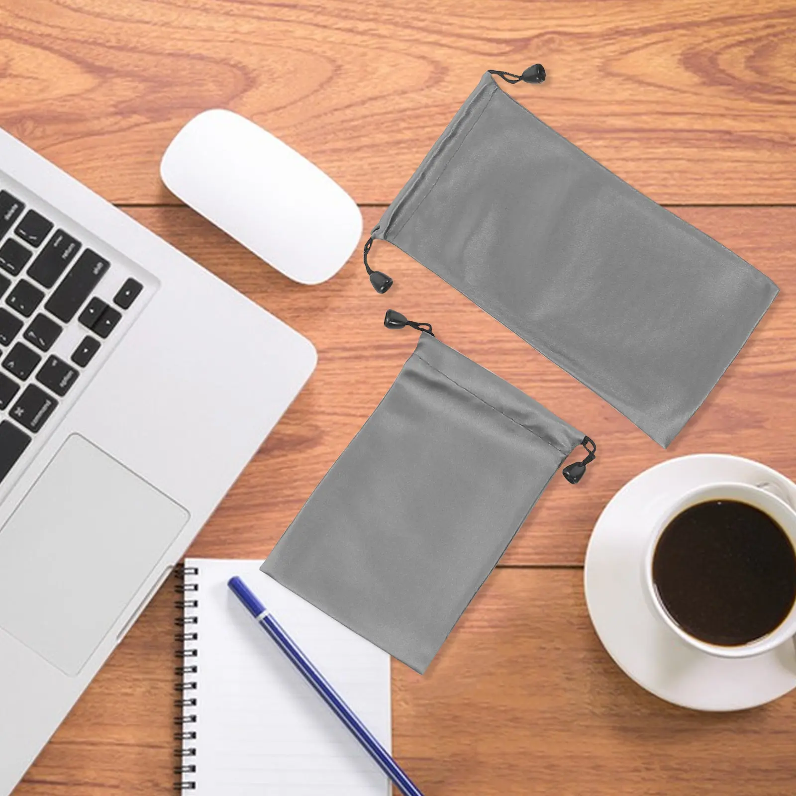 

5Pcs Nylon Drawstring Cable Organizer Bag Portable Power Bank Carrying Case Travel Electronics Storage Pouch Compact