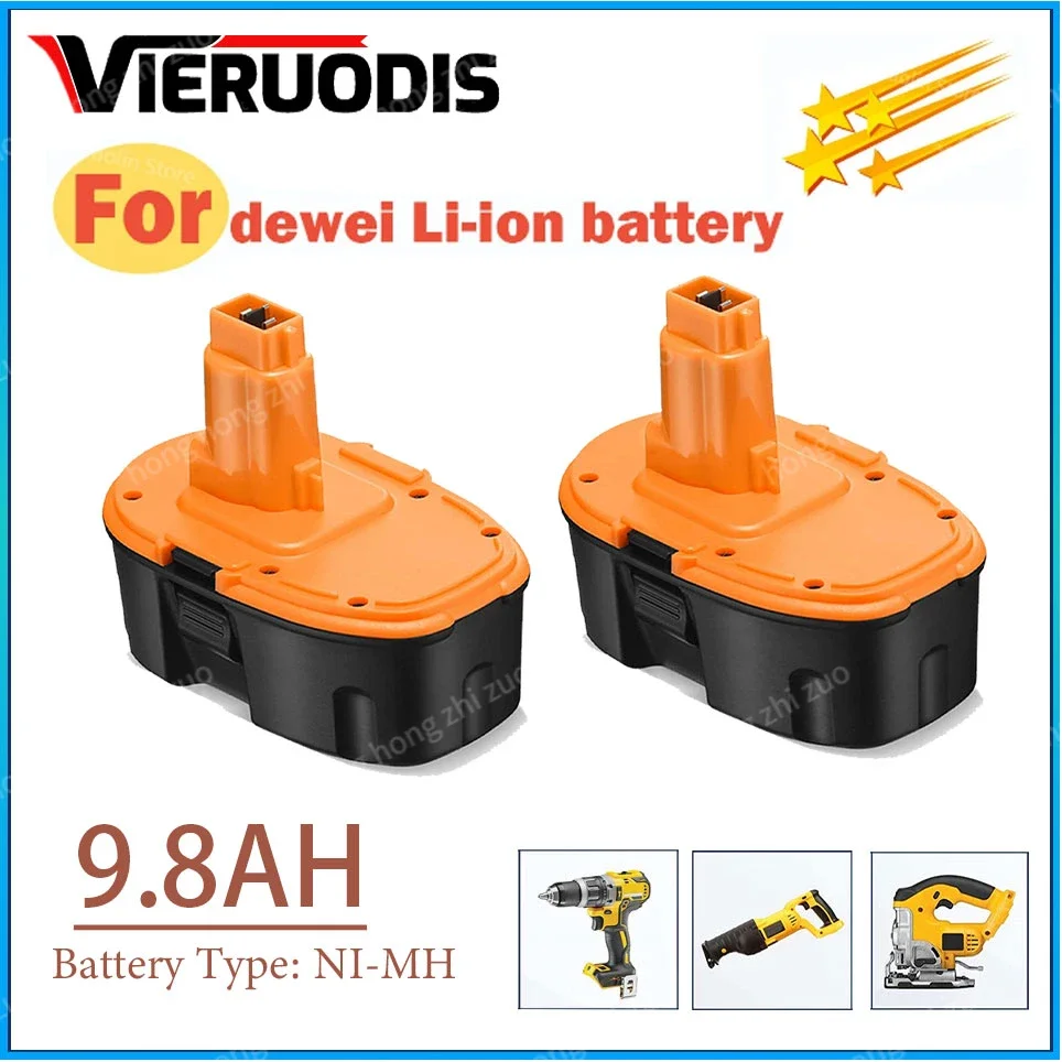 

18V 9800mAh Ni-MH Battery For Dewalt DC9096 DE9039 DE9096 DE9098 DE9503 DC212 DC330 Cordless Drill Replacement Battery