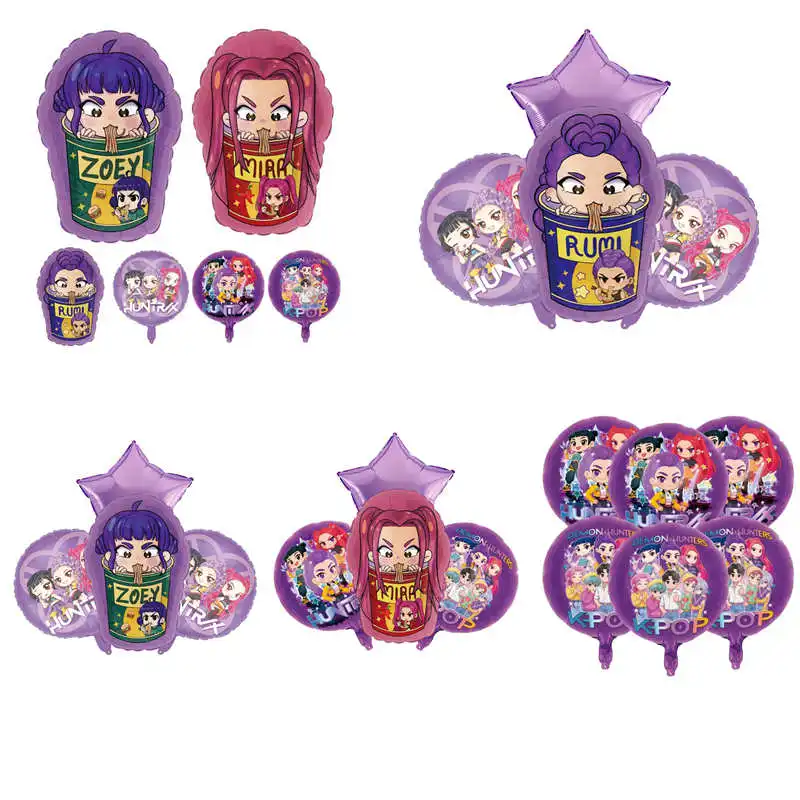 4/5/6 шт. Dem H-Hunters мультяшная фигурка аниме набор воздушных шаров из фольги для детского душа детские украшения для дня рождения детский подарок