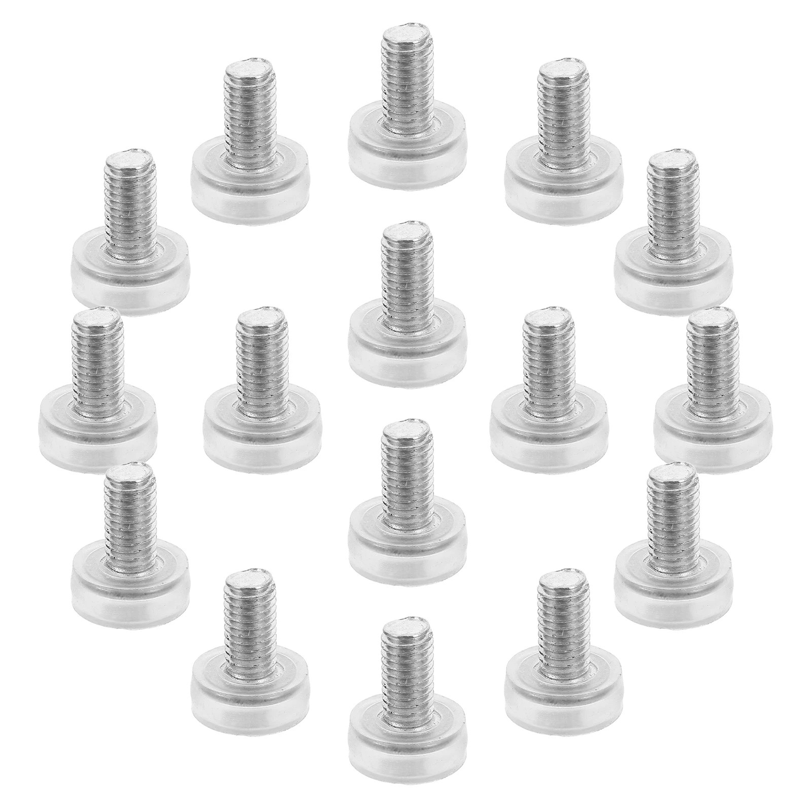 

20Pcs Transparent Table Feet Pads Adjustable Furniture Levelers for Chairs Tables Desks Anti-Slip Screw-on Floor Protectors M8
