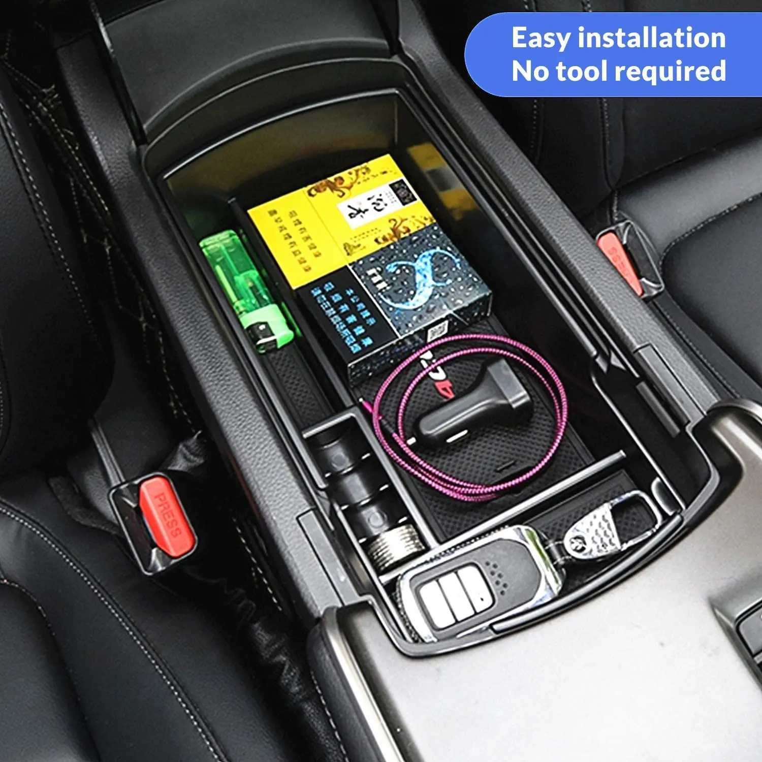 

Center Console Armrest Storage Box Fit For Honda Accord 2018 2019 2020 2021 ABS Tray Insert Organizer Glove Pallet-T61C