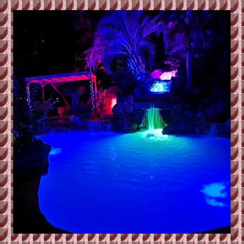 

RGB LED Pool Light With Remote Controller RGB Multi Color Outdoor LED Underwater IP68 Waterproof Lamp
