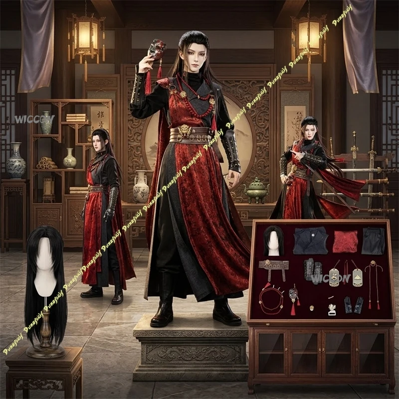 

Where Winds Meet Costume Midnight Blades(Female) Cosplay High Quality Costume Hallowen Play Role Clothes Set With Clothes,Wigs