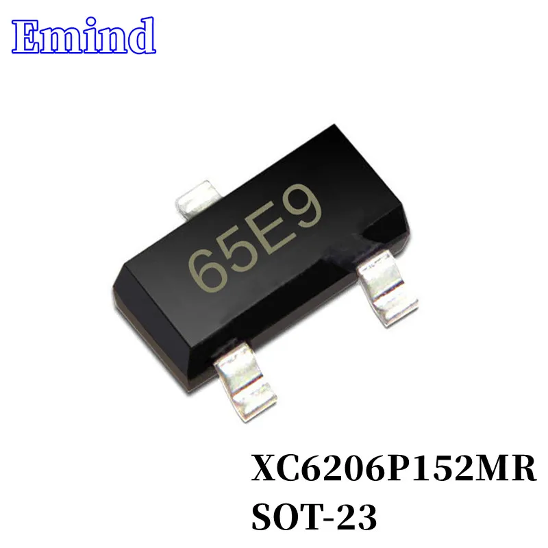 200/500/1000/2000/3000Pcs XC6206P152MR XC6206-1.5 65E9 1.5V SMD Low Dropout Regulator SOT-23 LDO 3-terminal Regulator IC