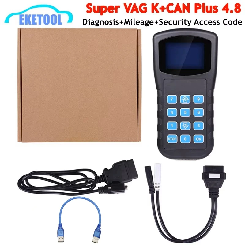 Image of Super VAG K+CAN Plus 4.8 Sicherheitszugangscode lesen + Schlüsselprogrammierer + Diagnosetool + Kilometerstand K CAN Plus V4.8