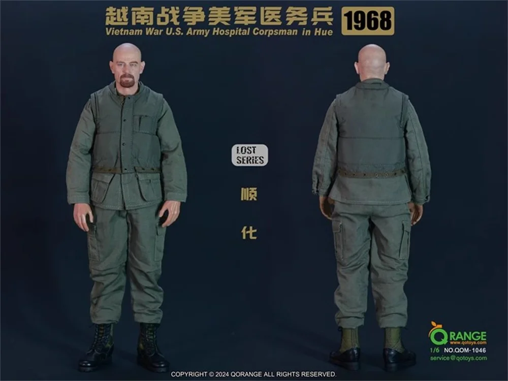 

QQRANGER QOTOYS QOM-1046 US. Soldier Vietnam Hospital Operation Unit Dress Uniform Bulltet-proof Vest Toys Model For 12" DIY 1/6