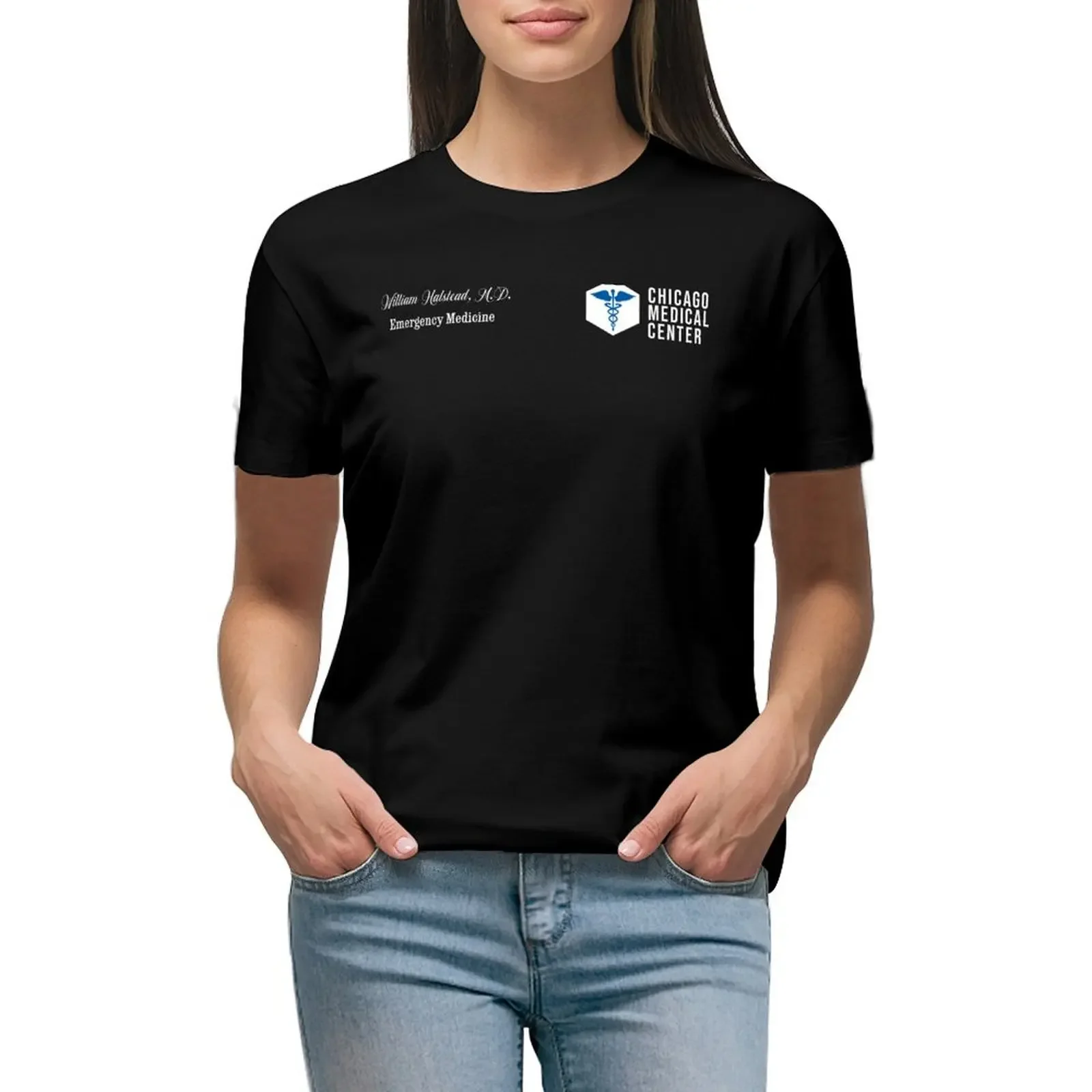 CHICAGO MED - WILL HALSTEAD - SCRUBS - EMERGENCY MEDICINE T-Shirt new edition animal prinfor Aesthetic clothing Woman fashion