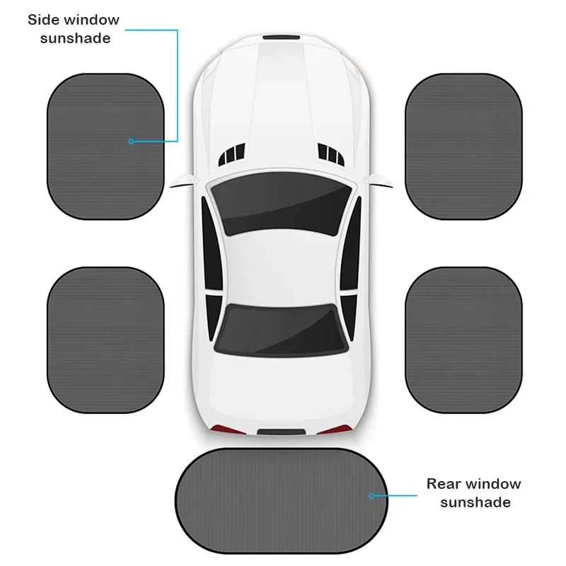 Car Window Sunshade Cover Sun UV Protection Auto Front Rear Black Window Curtain Side Glass Mesh Sunshades Accessories