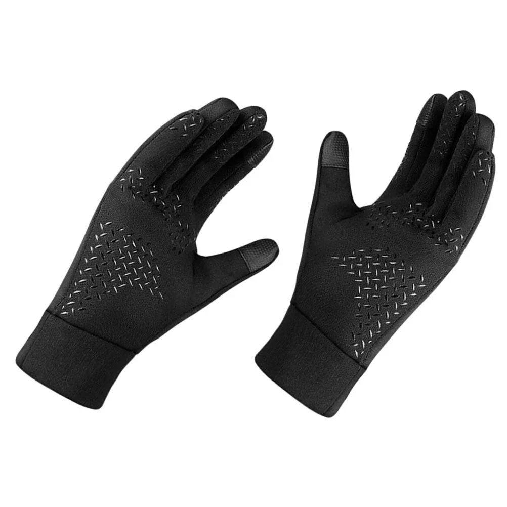 1Pair Stylish Full-Finger Gloves Durable Outdoor Winter Warmth Cycling Driving Hiking Fishing Multipurpose Touch-Screen
