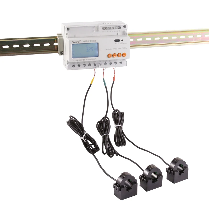 Acrel DTSD1352-CT/C 3 Split Core Stroomtransformatoren Inclusief 3 Cts Modbus Rtu Rs485 Din Rail Energiemeter