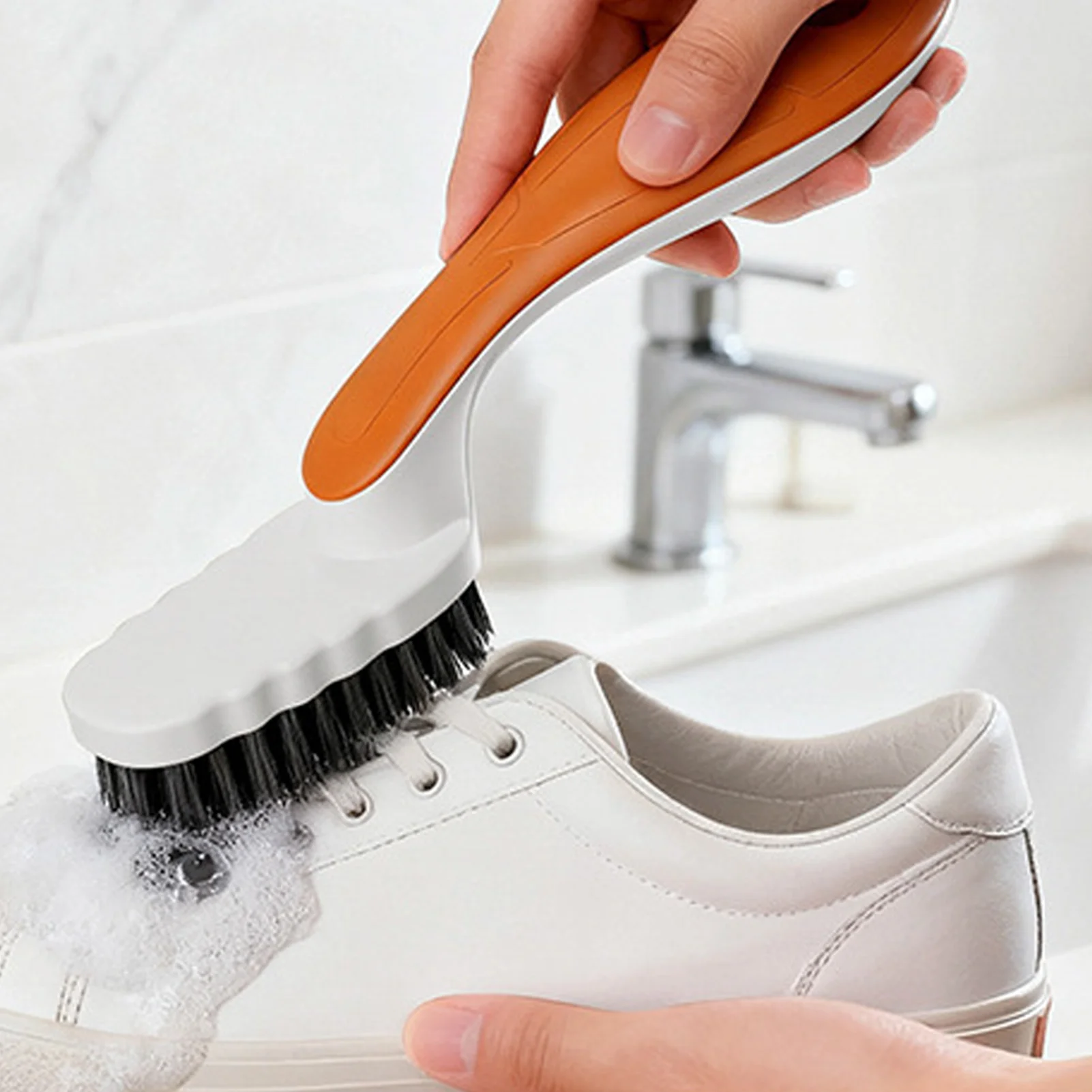 Soft Bristle Shoe Brush for Cleaning Leather Fabric Suede Sneakers Boots Home Cleaning Scrubbing Tool