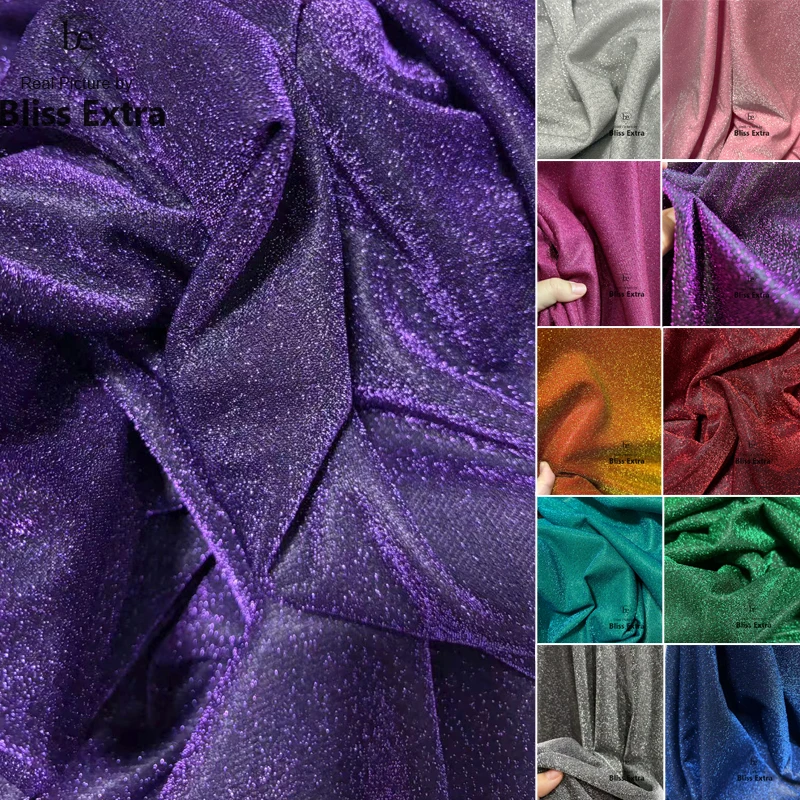 Sparkle Glitter Composite Fabric Shimmering Textile for Dresses, Photography Backdrop, Curtains, Party Decor,DIY Craft