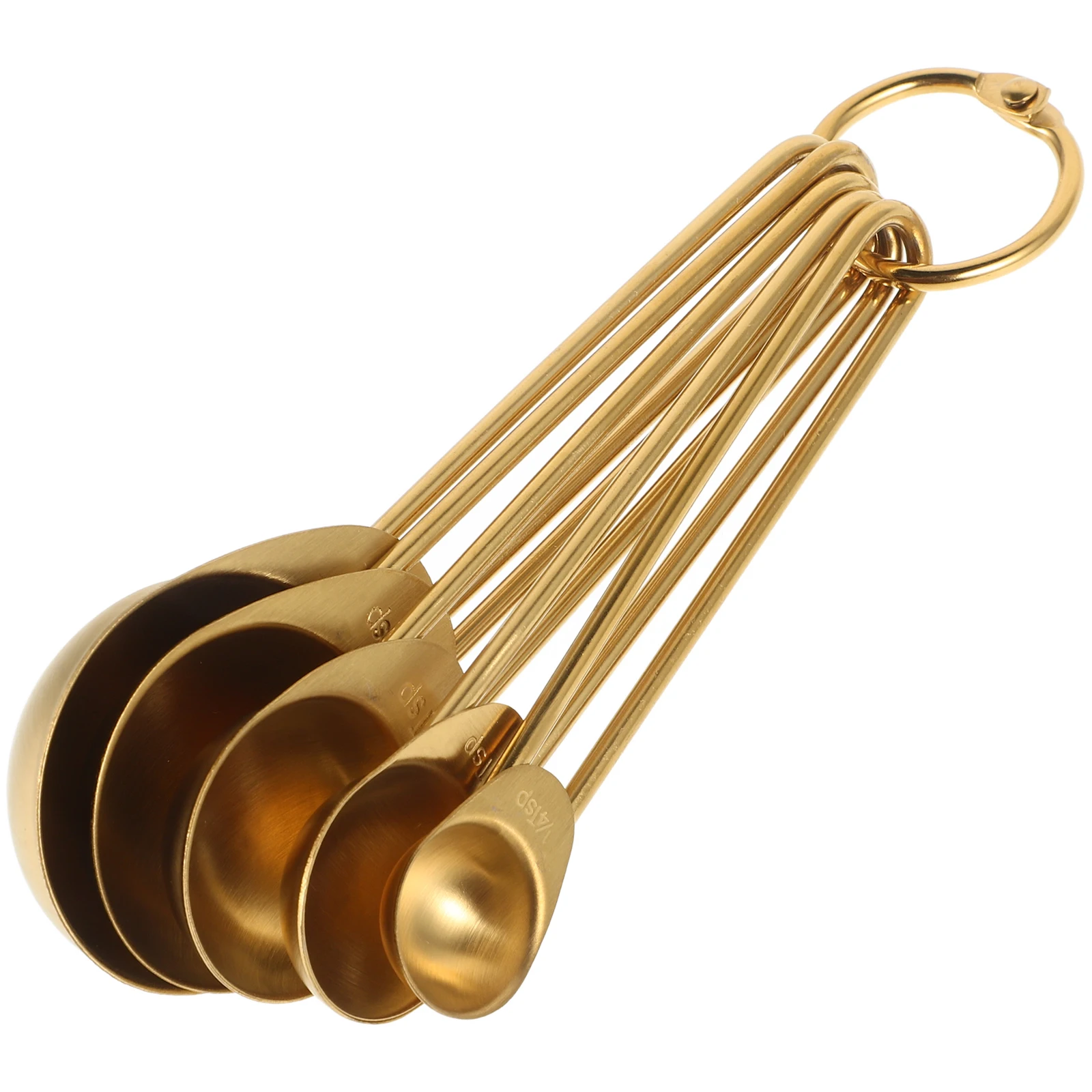 

1 set Measuring Spoons Set Stainless Steel Stackable Precision Engraved Kitchen Scoops Portable Ergonomic Handle Coffee Bean