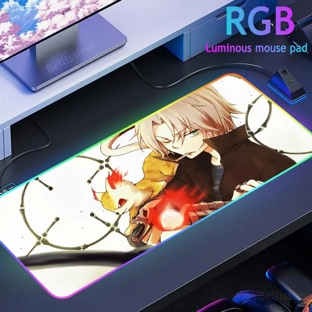 

H_hitman REBORN Mouse Extended Pad Teclado Mouse Pad Ergonómico Pad Alfombrilla Escritorio RGB HD Desk Protector Mouse Pad