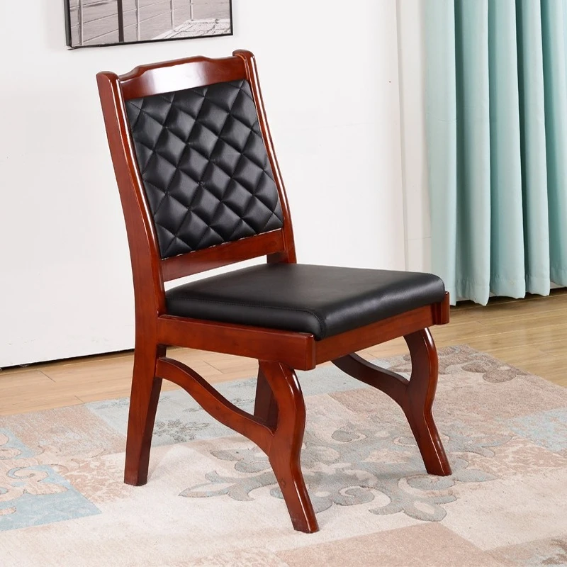 Solid wood conference chairs, solid wood conference room chairs, solid wood four-legged oak chairs without armrests