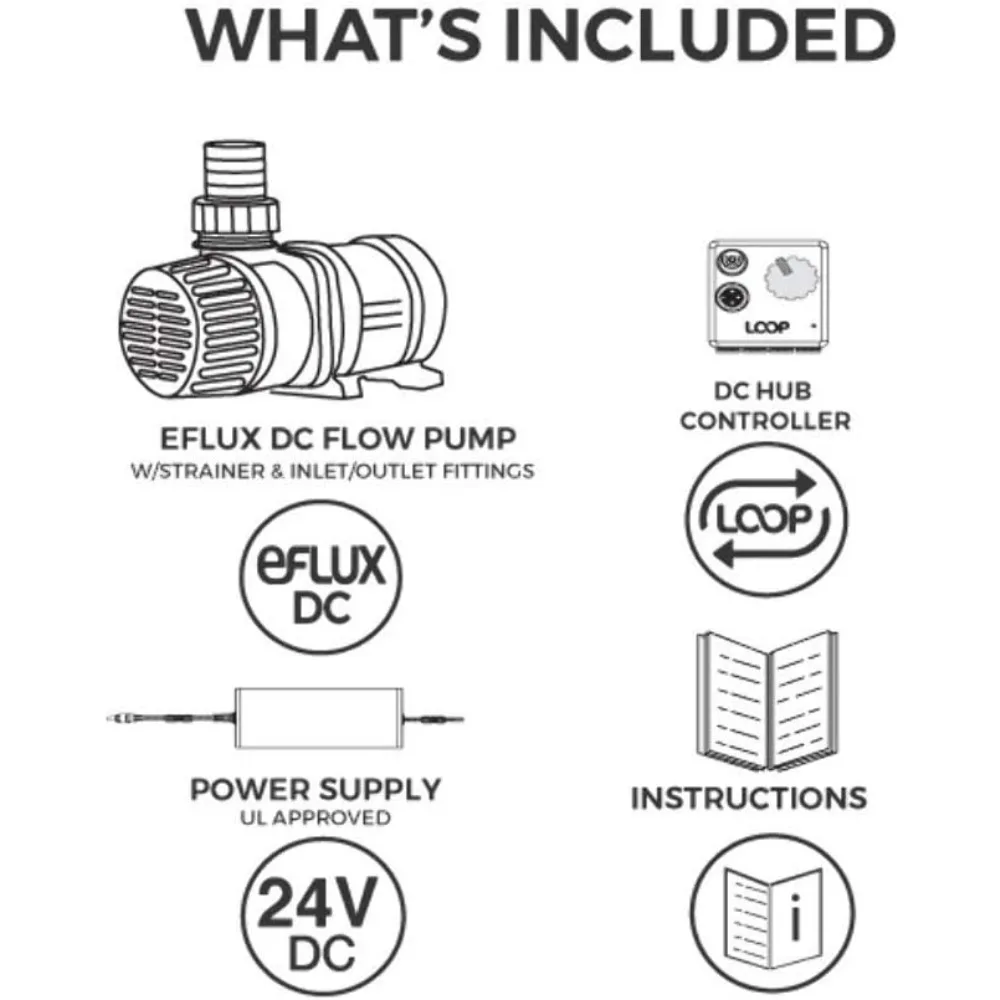 Air Pumps & Accessories DC Flow Pump with Controller | Loop Controllable Aquarium DC Reflux Fish & Aquatic Pet Supplies