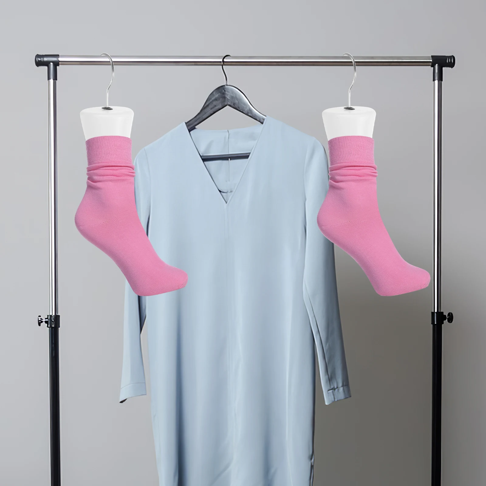 

2pcs Male Feet Props for Female Shoe Display Adjustable Foot Mannequin Plastic Sock Model Faker Small Light Easy to for Sock