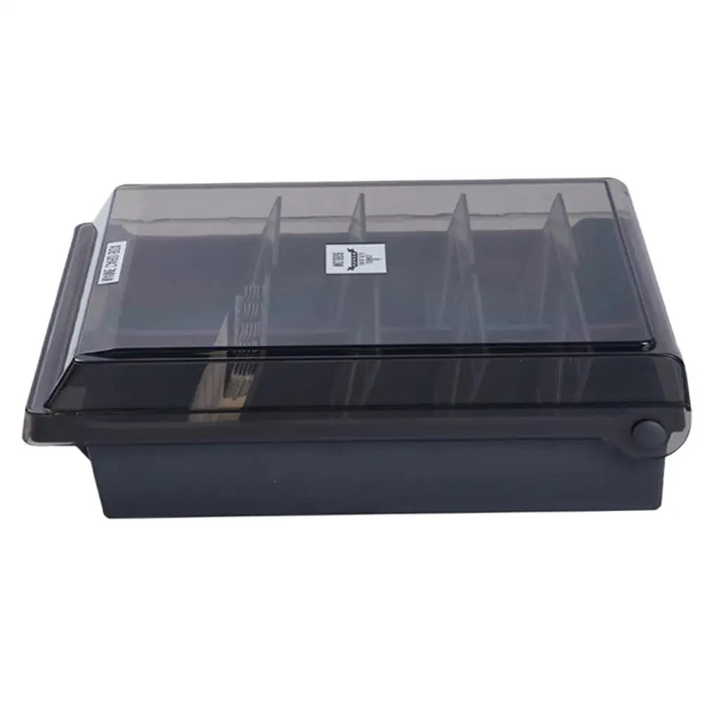 Office Supplies Card Storage Box Plastic Organizer Storage Boxes with Dividers for Business Name Cards Filing