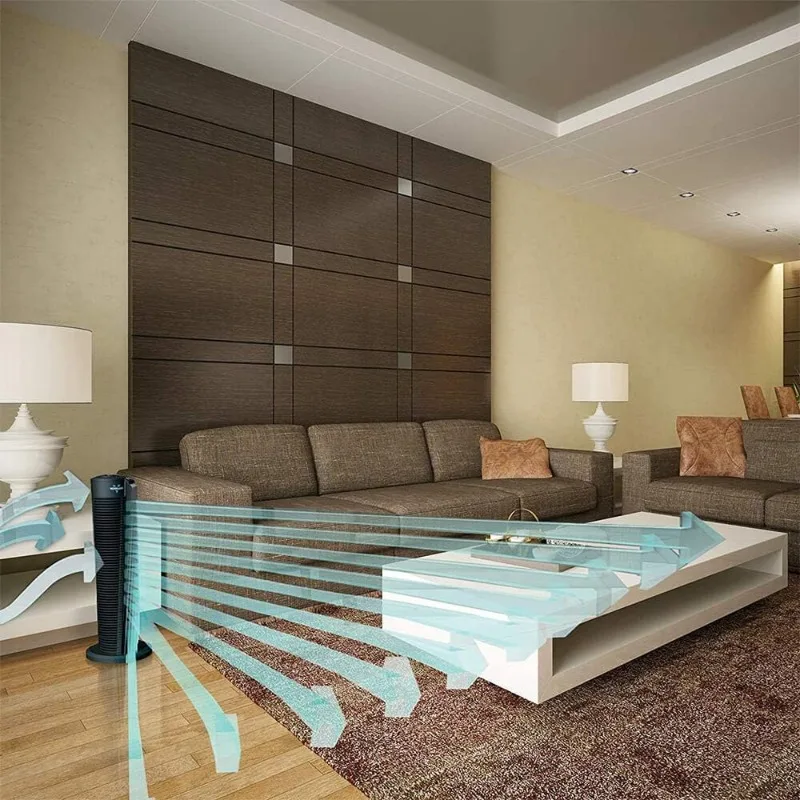 مروحة برجية Vornado 154 للغرفة بأكملها، مقاس 32 بوصة، باللون الأسود