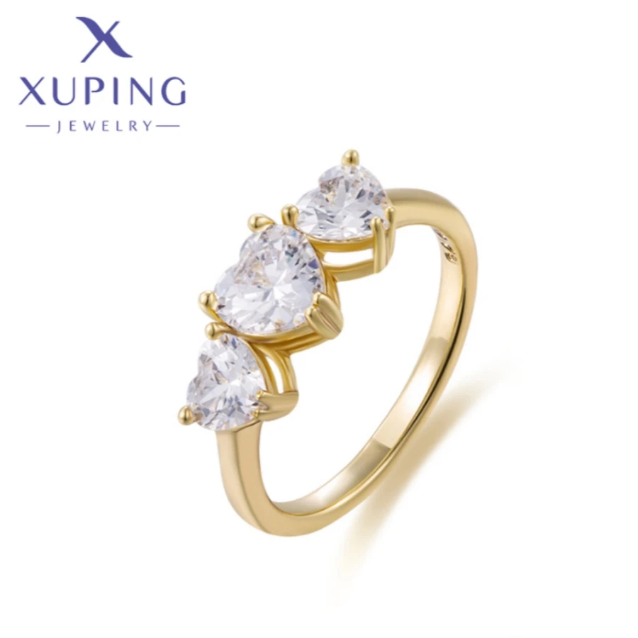 Xuping Jewelry New Hot Fashion Commemoration Day Light Gold Color Rings for Women Schoolgirl Engagement Wedding Gift X000919966