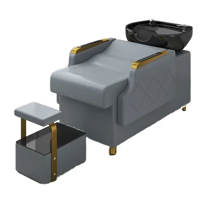 

Modern Half-Lying Shampoo Bed For Beauty Salons & Spas High Quality With Basin For Shampoo Chairs