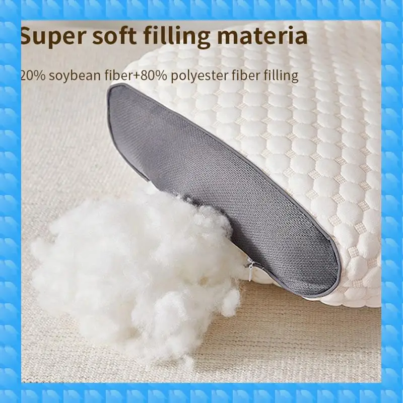 ETRT New Soybean Fiber Neck Pillow, Orthopedic Massage SPA Design For Sleep Support And Cervical Protection