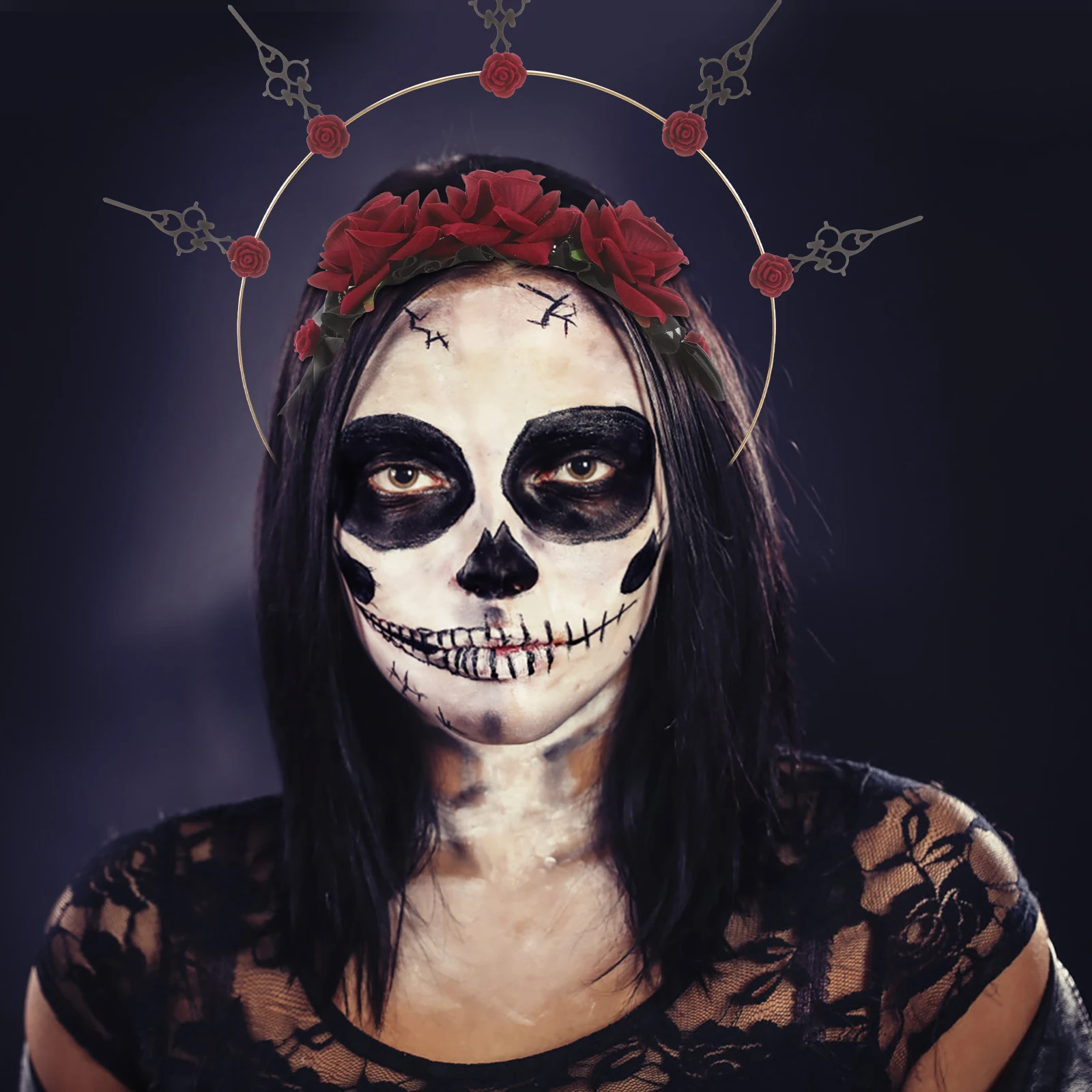 

Gothic Crown Hair Accessories Halloween Costume Headpiece Bands for Women