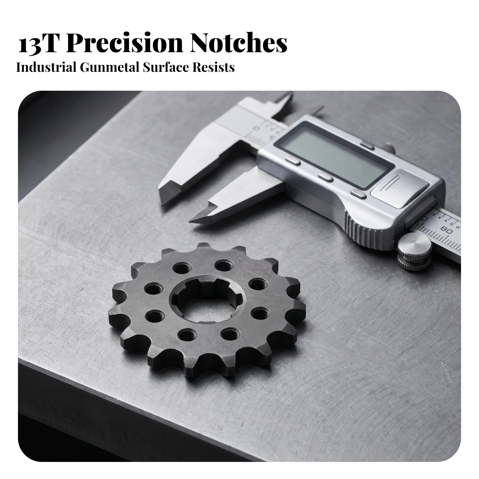 13 Tooth Front Sprocket Replacement Motorcycle Front Sprocket Steel Metal for Drivetrain Tuning