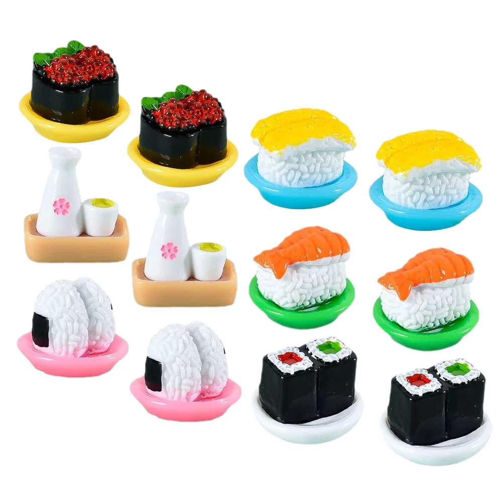 12-teiliger Sushi-Roller, simuliertes japanisches kleines Display-Modell, Zubehör zum Schneiden von Lebensmitteln