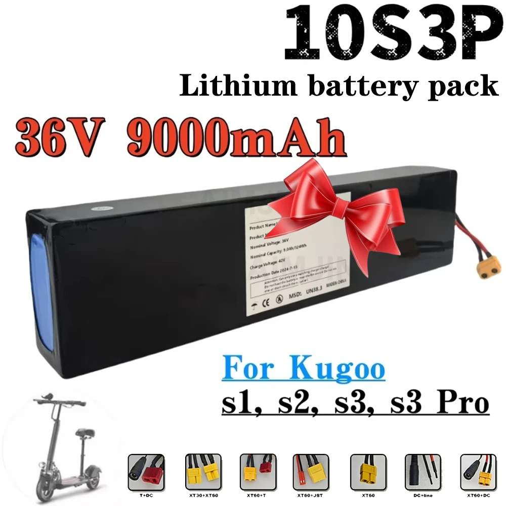 

10S3P 36V 9000mAh 18650 Rechargeable Lithium Battery Pack Power Modified Bicycle Scooter Electric Vehicle with BMS