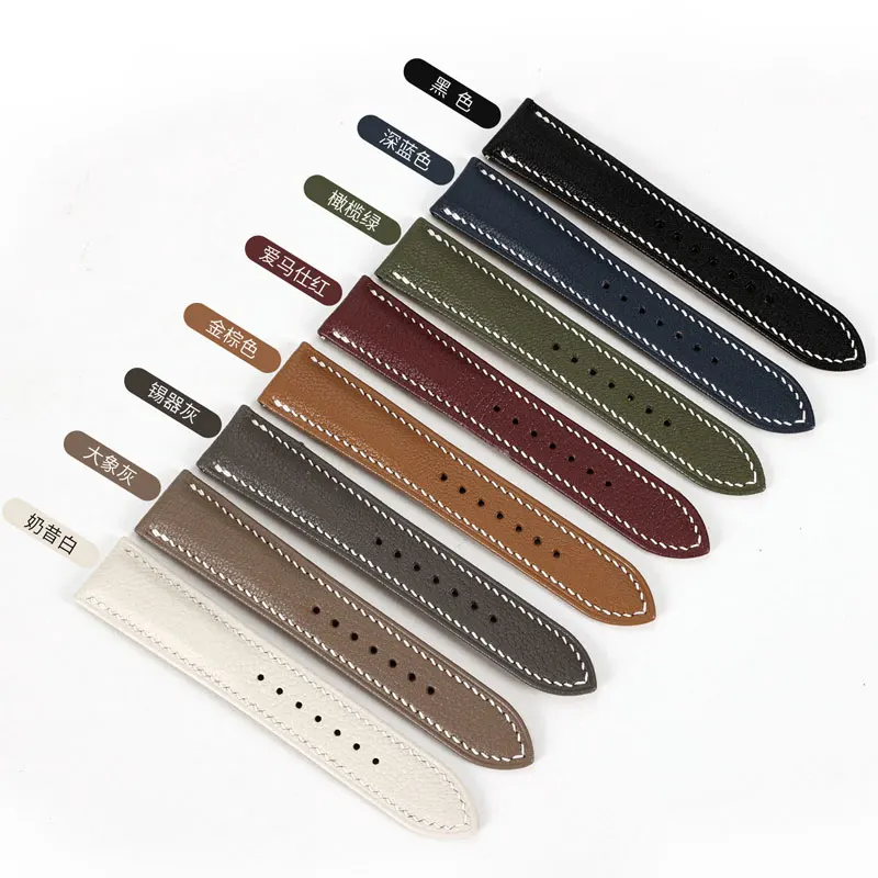 FUYIJIA Private Custom Original Watchbands 8MM-24MM Goat Skin Strap Master Handmade Wristband Sheepskin Belt Watch Accessories