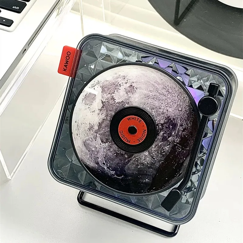 

KAWOO Mini Portable Bluetooth Speaker Vintage Sleep Aid White Noise Music Player with RGB Ambient Lighting for Bedrooms Parties