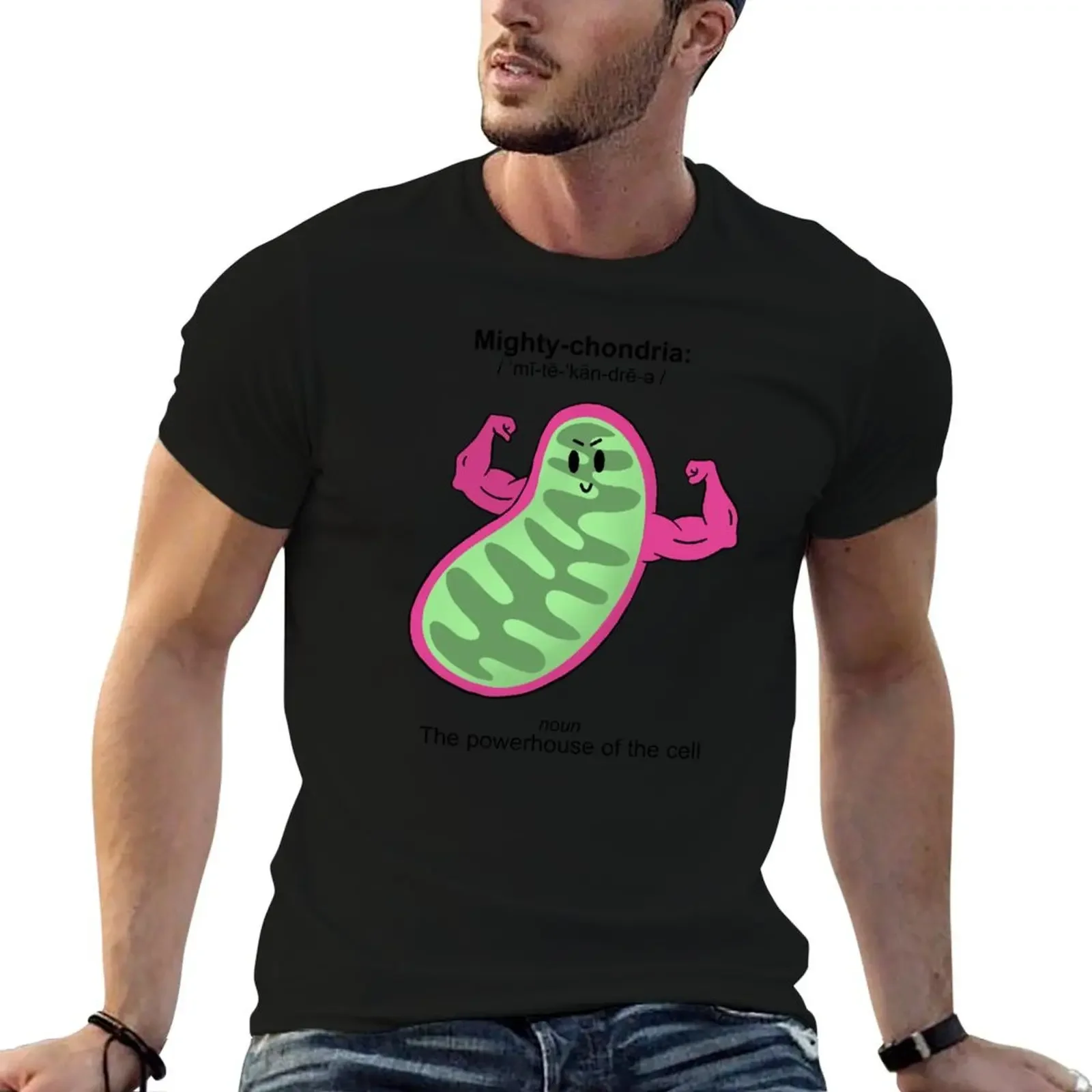 Mighty Mitochondria T-Shirt anime stuff quick drying shirts graphic tees custom t shirt Men's cotton t-shirt