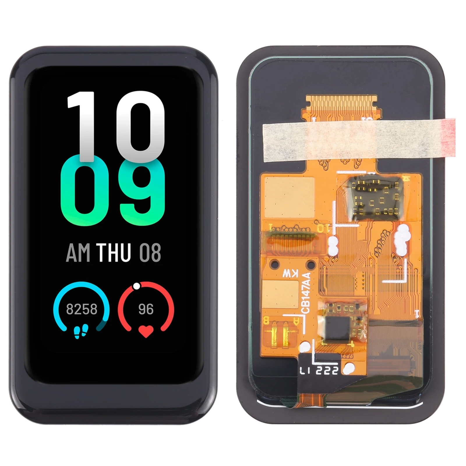 Original LCD Screen for Amazfit Band 7 with Digitizer Full Assembly Watch Display LCD Screen Repair Replacement Part