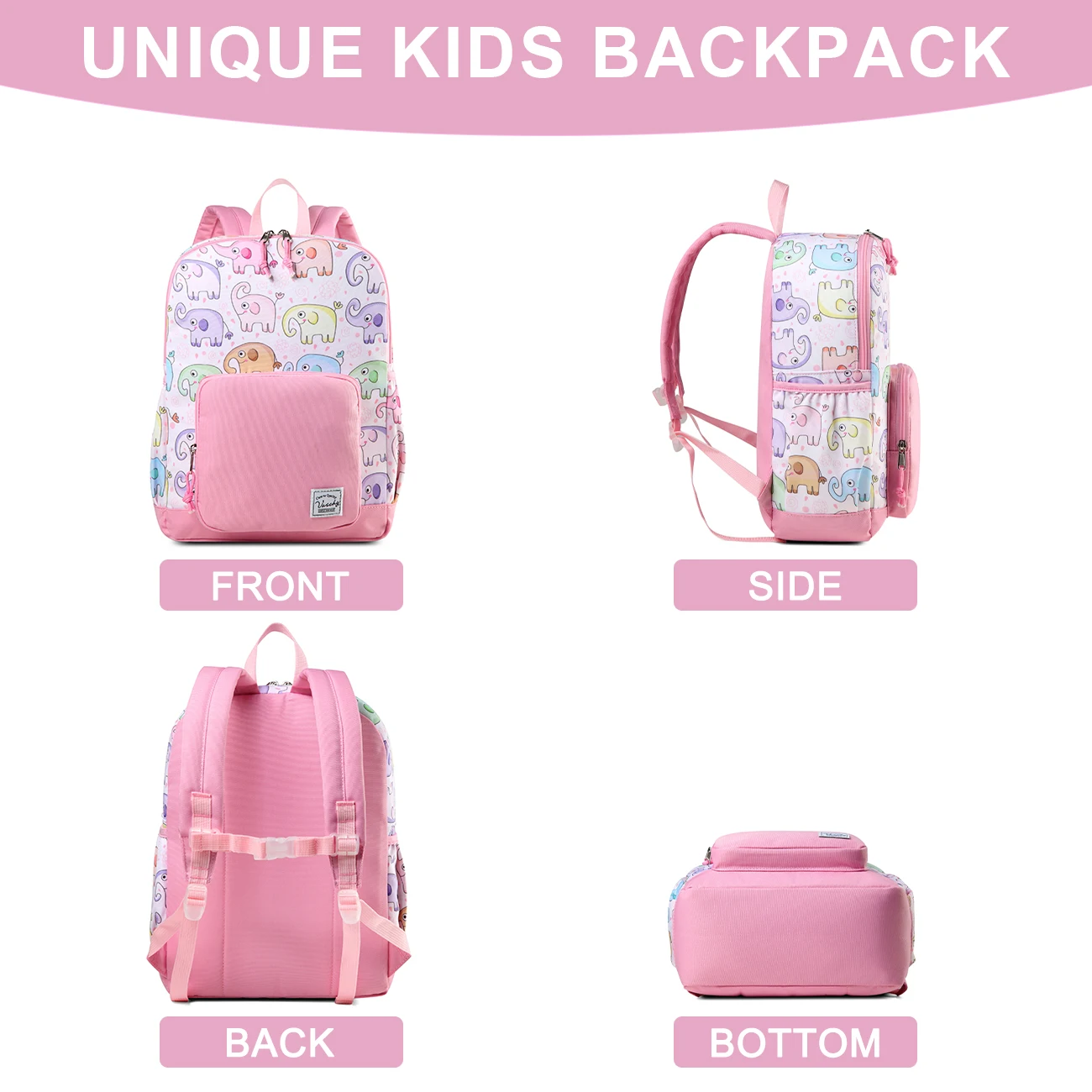 Kids Backpack for Girls Preschool Elementary Kindergarten School Bag 15.6″ Multifunctional Cute Large Capacity