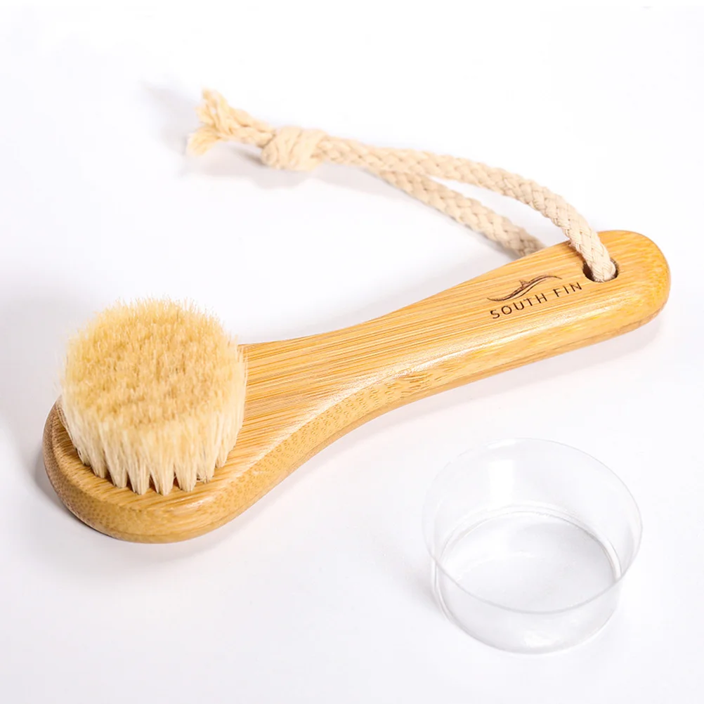 Clean Horse Hair Face Brush Miss Facial Scrub Exfoliating Scrubber for Women Bamboo Cleaning