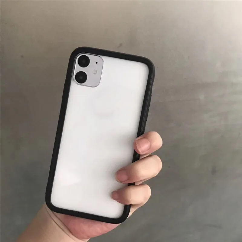 Soft silicone Bumper For iPhone 7 8 Plus SE 2020 XR X XS Max TPU Frame shockproof Phone Case For iPhone 12 11 Pro Max 12 mini