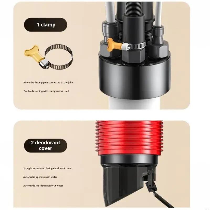 Universal ABS Plastic Water Drainages Suitable for 40/50/60/75Mm Kitchen Pipe Use HX6C