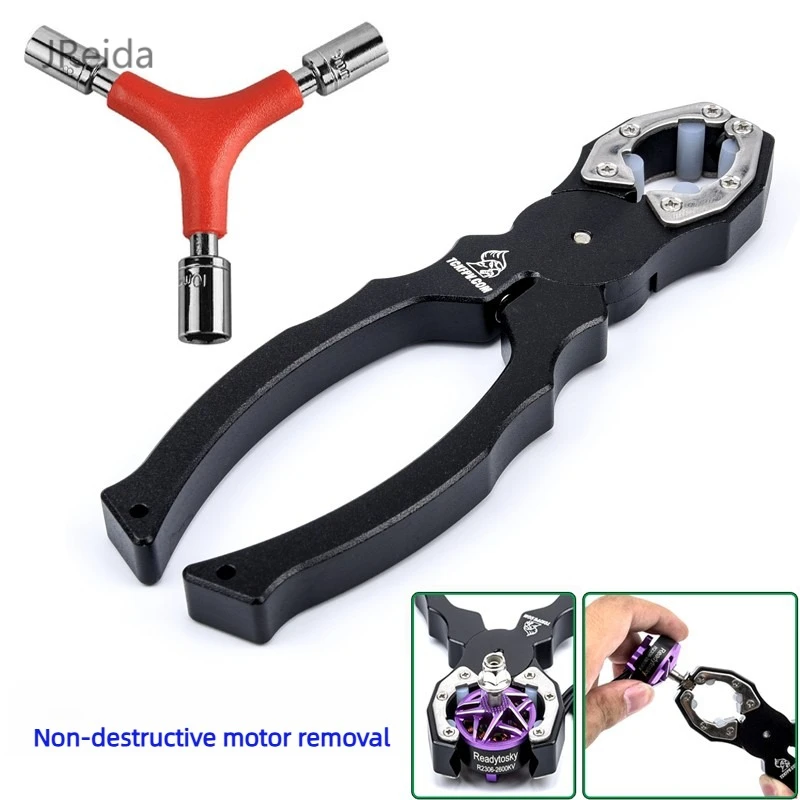 

Multi-functional model aircraft pliers, racing drone motor disassembly and assembly tool, M5 nut clamping set