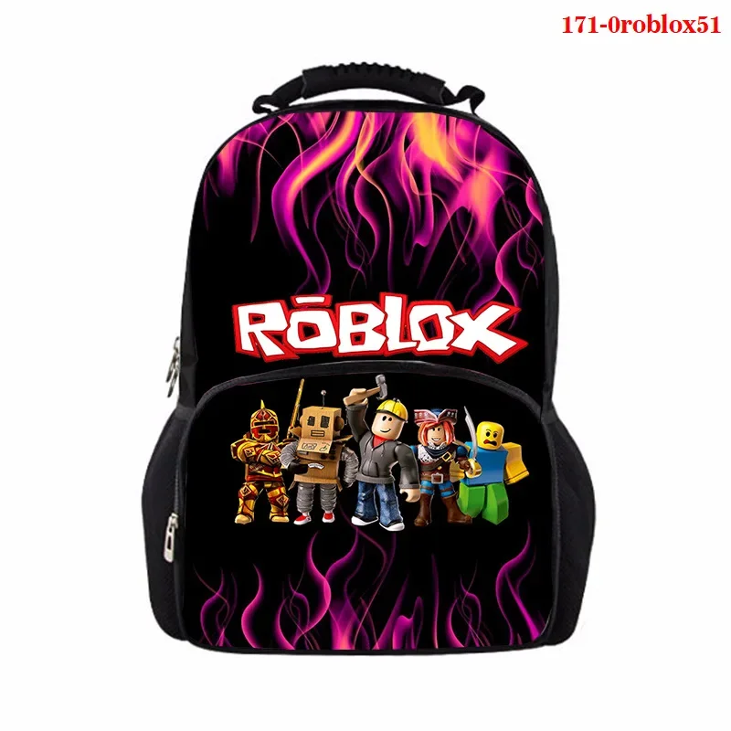 Roblox Game Surrounding 3D Digital Printing Backpack Full Color Campus Student Children Large Capacity Zipper School Bag 10