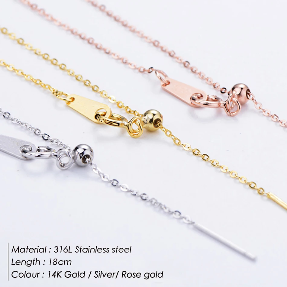 Image of CARLIDANA Universal-Pin-Kette aus Edelstahl mit verstellbarem Schieberstopfen für DIY-Perlenarmband, Damen-Schmuckherstellung, mehrere